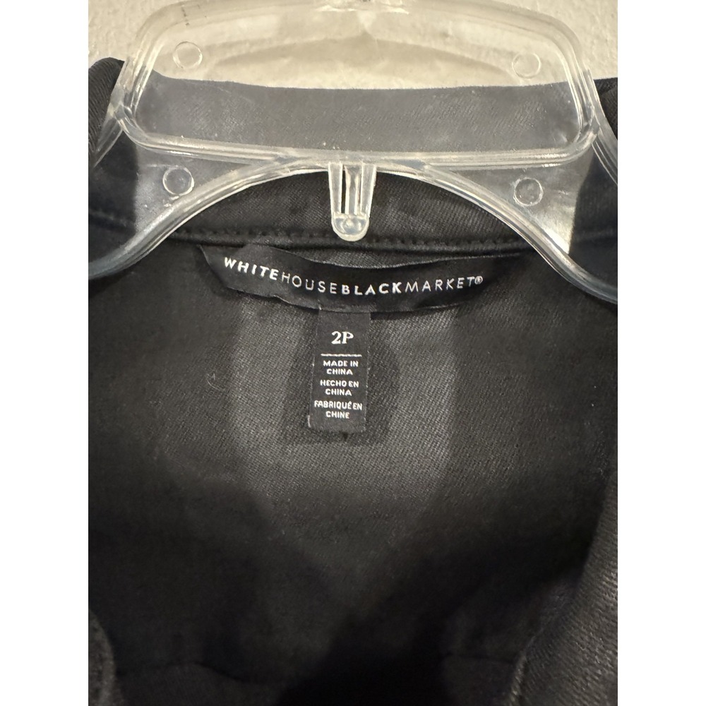 White House Black Market Essential Moto Jacket Black Faux Leather 2P - Picture 4 of 8
